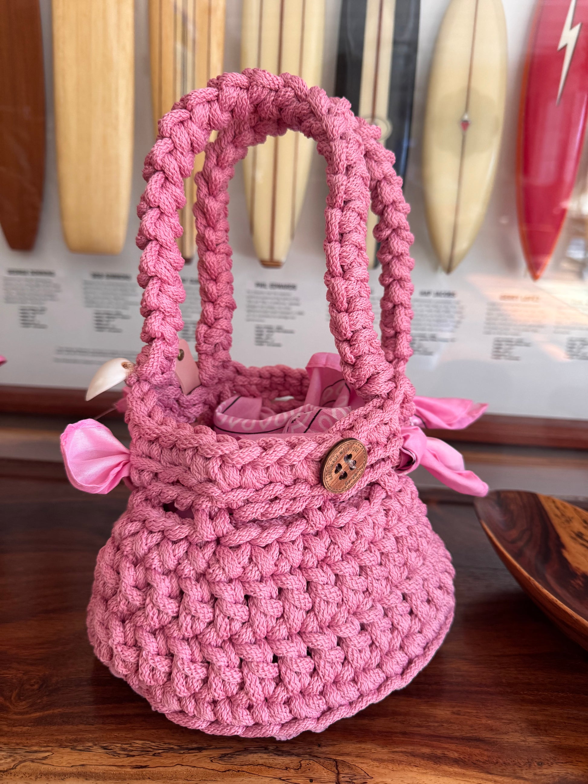 Pink Basket bag