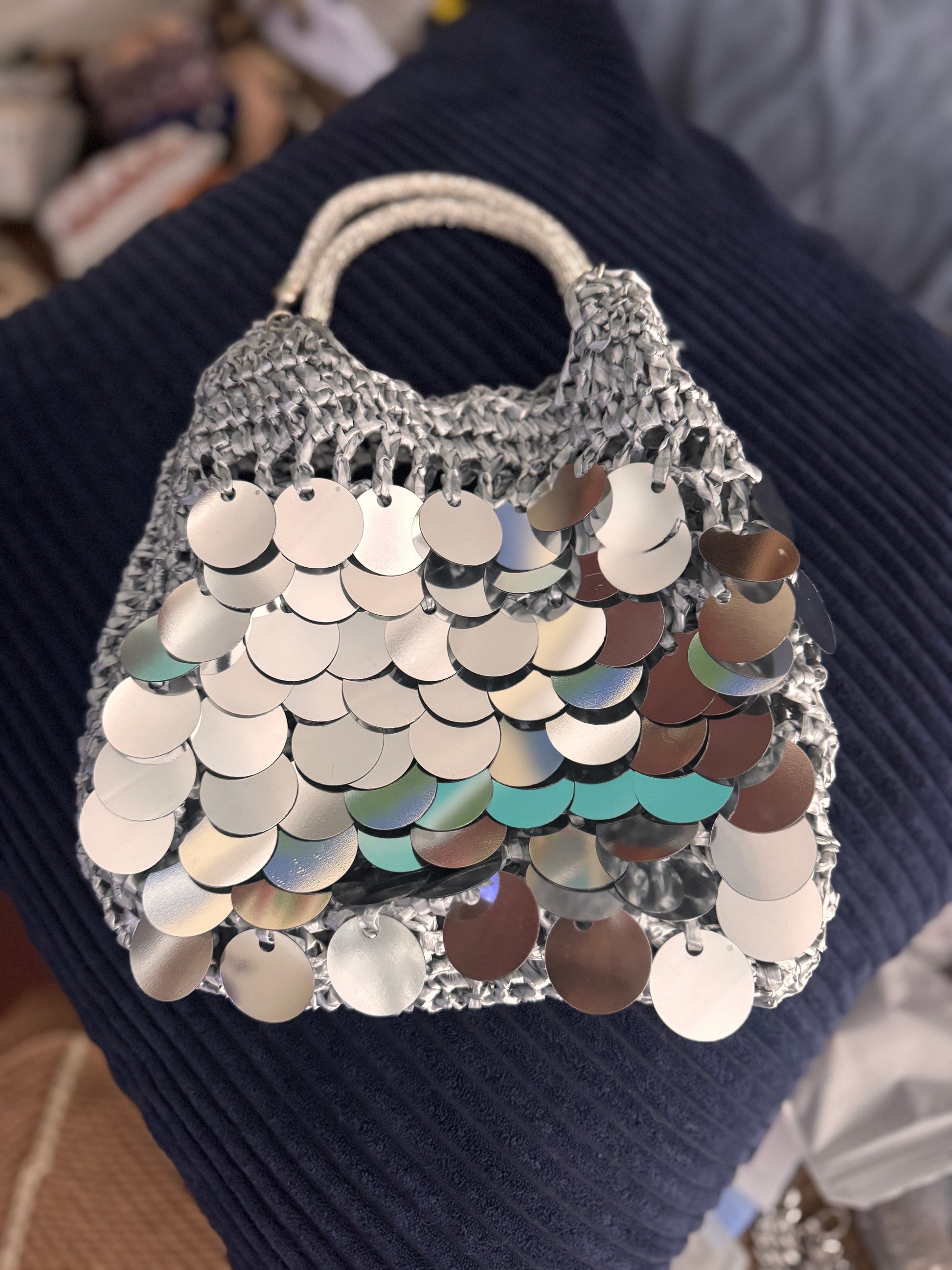 Silver party bag