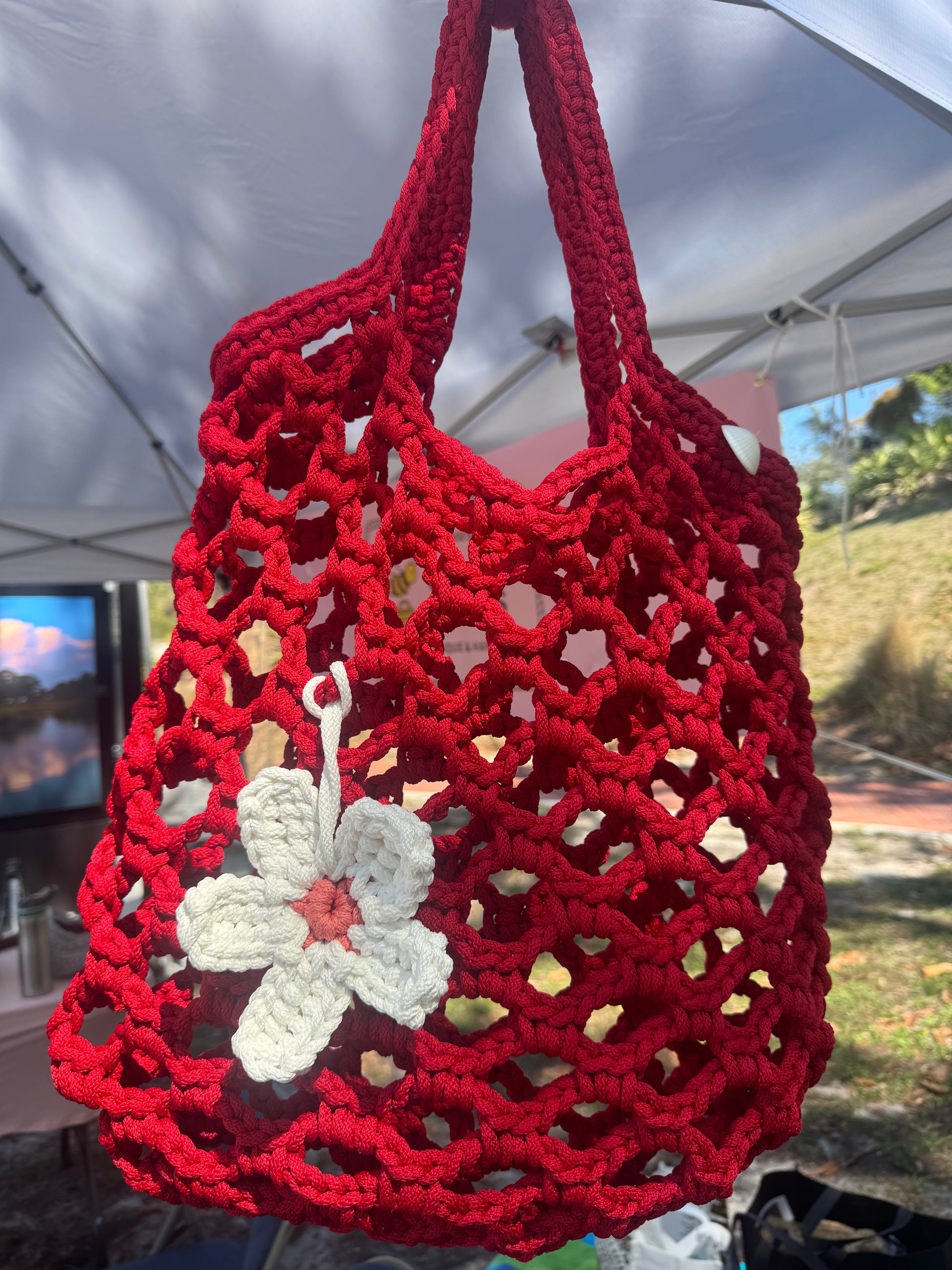 Beach bag big red